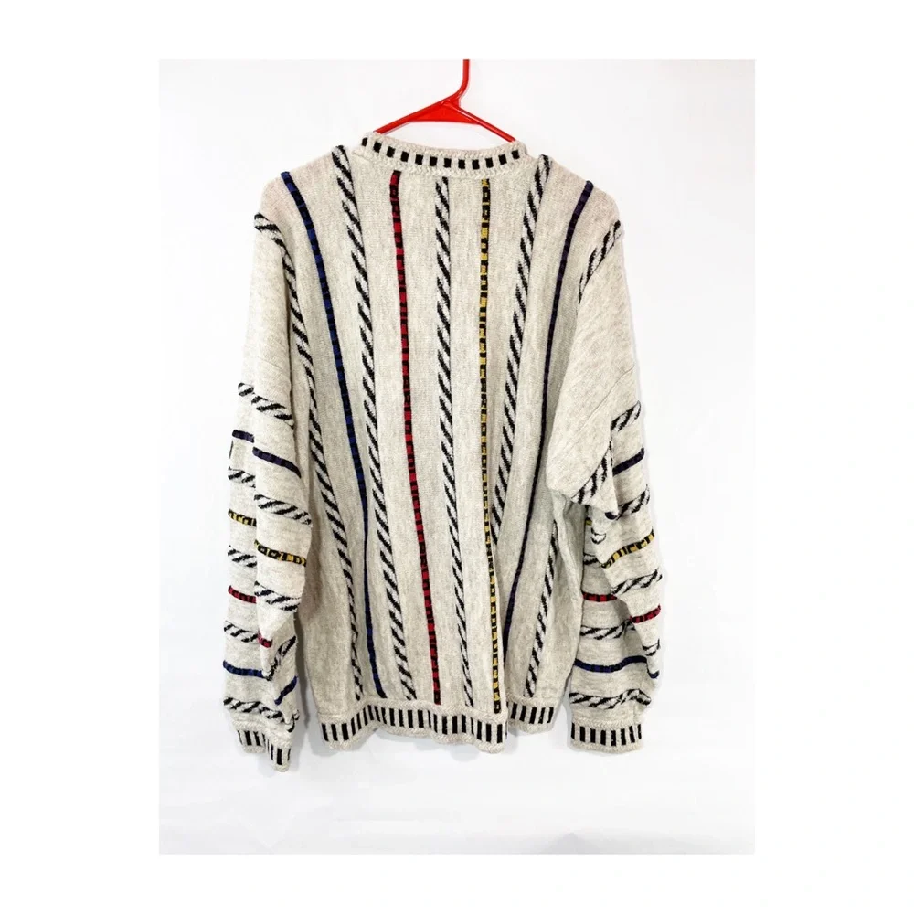 Vintage colo colucci knit wool men’s coogie inspired thick crew sweater pullover - Picture 12 of 12